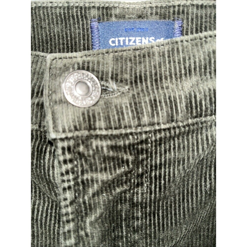 Citizens of Humanity Wide Leg Olive Corduroy Pants High Rise Size 29 - Picture 5 of 9
